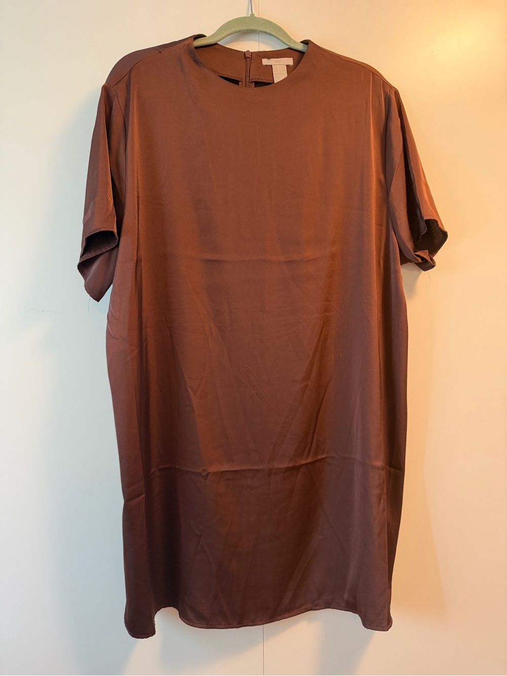 Silky shirt dress